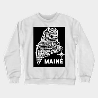 Maine Map Crewneck Sweatshirt